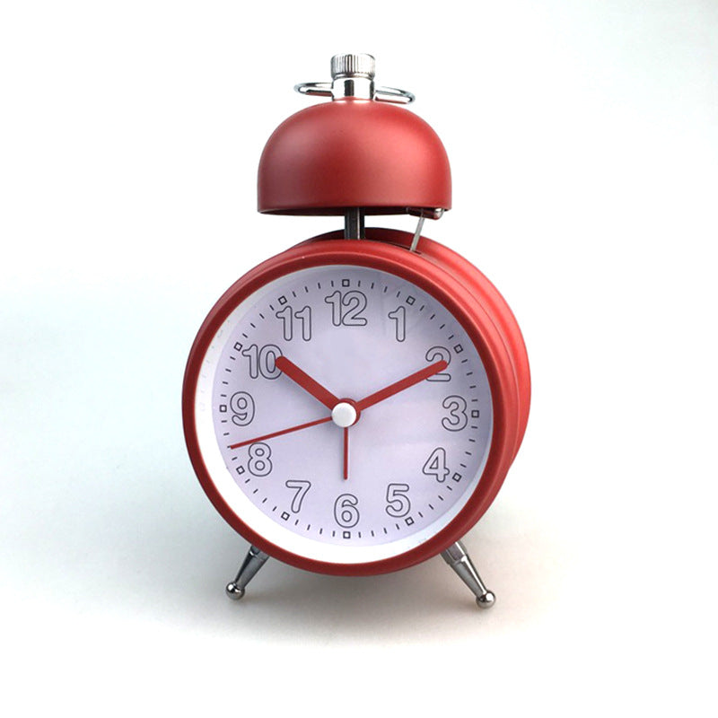 Creative metal bell alarm clock single tensile clock ringtone simple style candy color metal bell cell B27P alfamoba