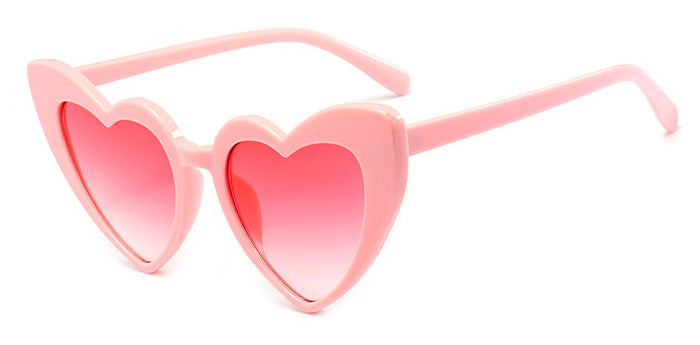 2018 new fashion love sunglasses, Liu Jialing, the same, ink, female, gradient, heart-shaped glasses, excellent alfamoba