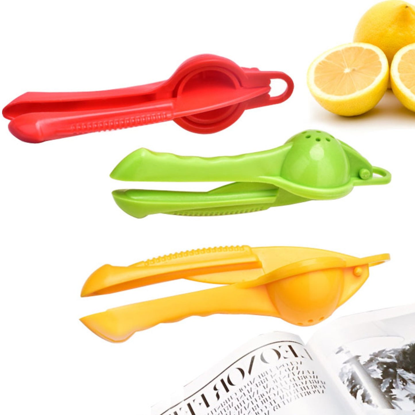 Wholesale plastic lemon juicer clip manual juicer portable household fruit juicer kitchen tool lemon clip alfamoba