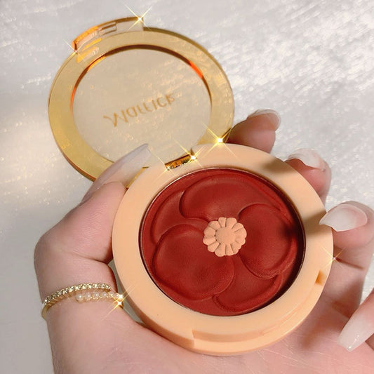 Maffick flower warm two-color blush powder delicate skin brightening skin color high color color color lazy blush alfamoba