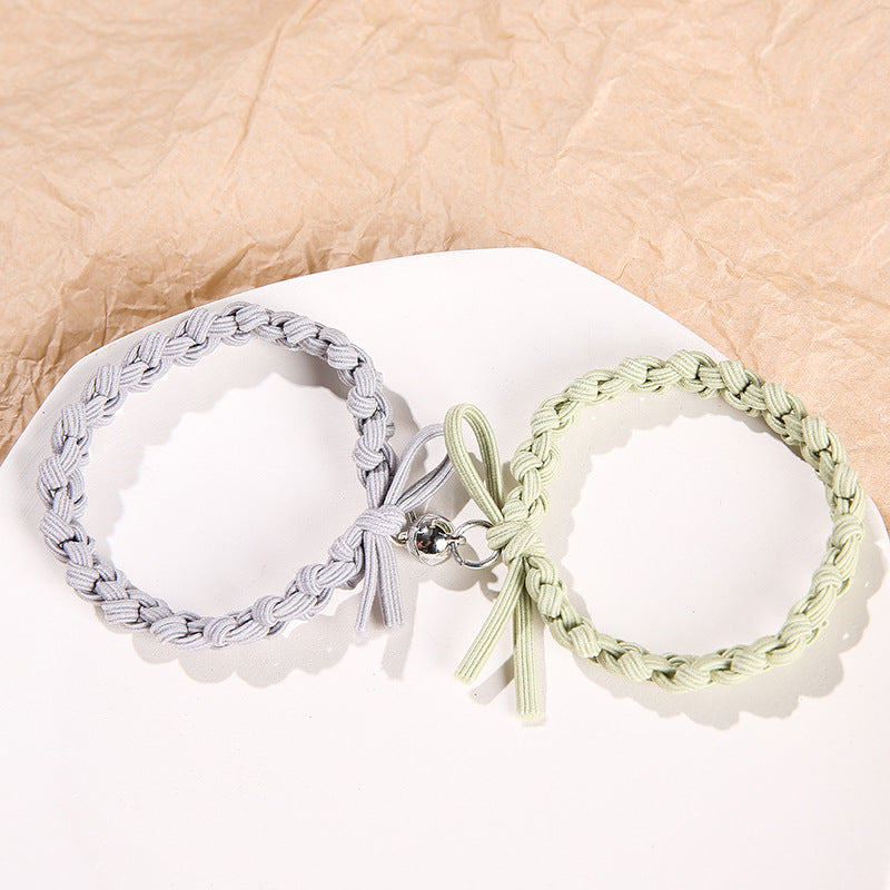 Phase Search couple bracelet a pair of small lens to send boyfriend small leather joint rope student girlfriend gift braided bracelet alfamoba