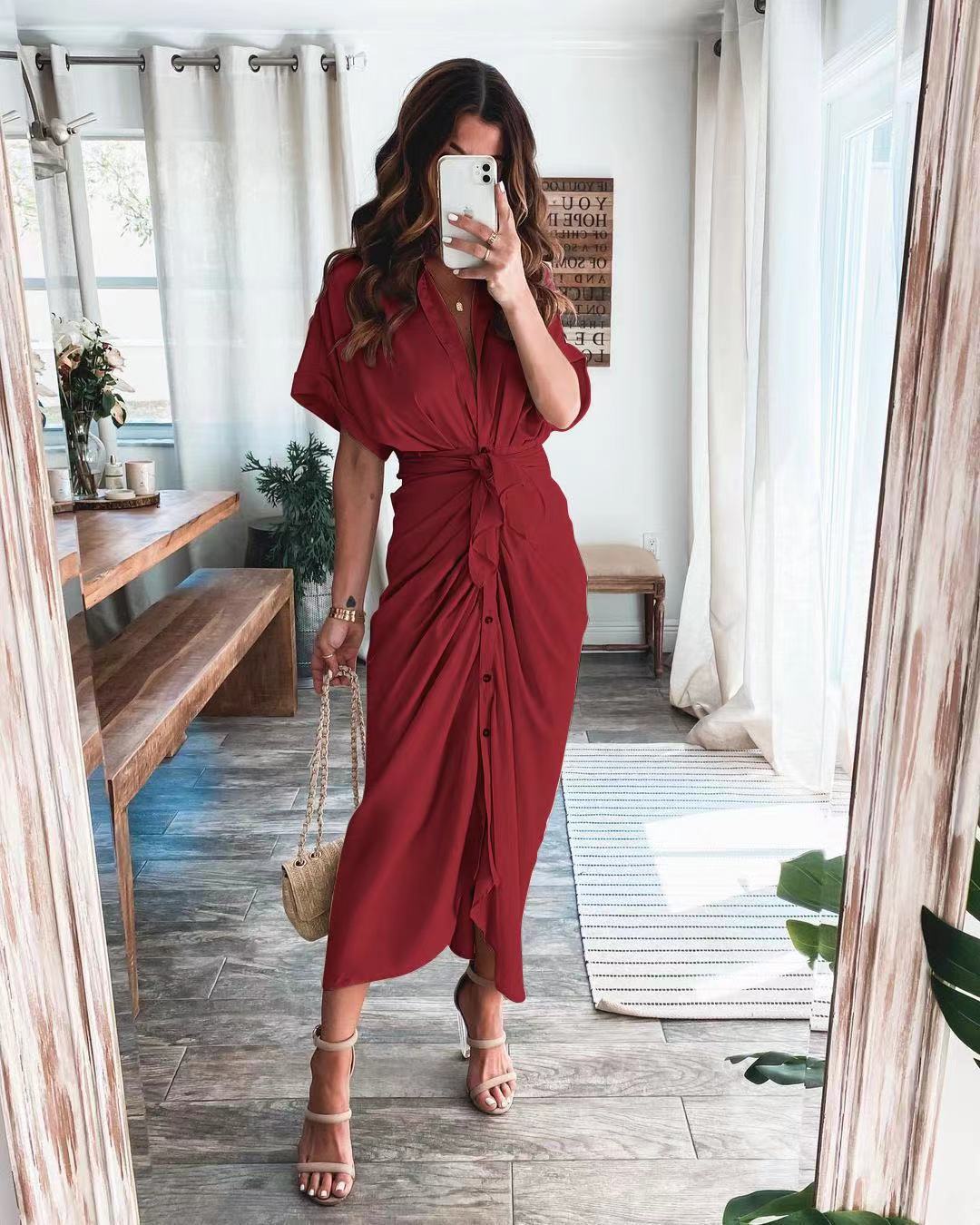 isn wind 2021 summer new dress Amazon independent station European and American fashion forged face long dress S-3XL alfamoba