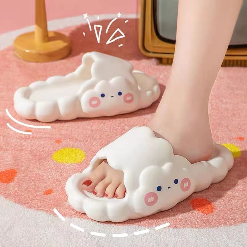 Cloud stepping on shit slippers women's summer new indoor home bathroom bath non-slip sandals and slippers alfamoba