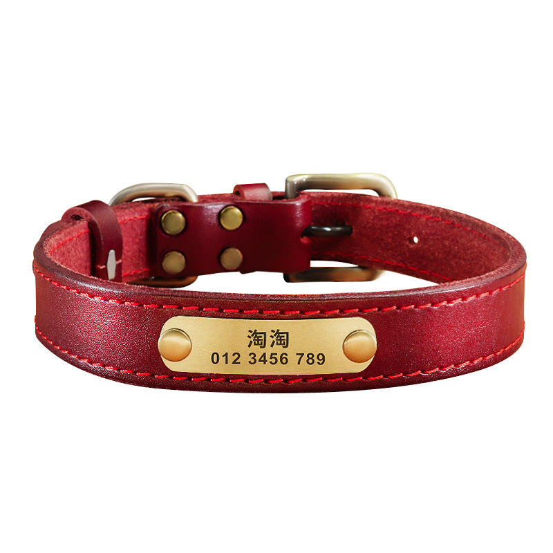 Dog collar Labrador large dog medium dog anti-lost dog collar small dog collar dog tag alfamoba