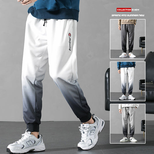 Summer men's casual exercise trousers Korean version of the tide loose Oversize beam adolescents nine-point guards alfamoba