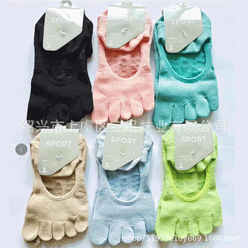 Full pointing back PL pull microfocks five finger yoga socks ladies sports fitness room mainland soshisilica gel TESO alfamoba