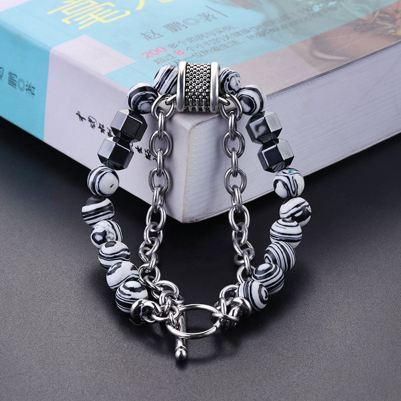 European and American men's peacock bracelet metal strings-pendulum new fashion hand string bracelet manufacturer sales alfamoba