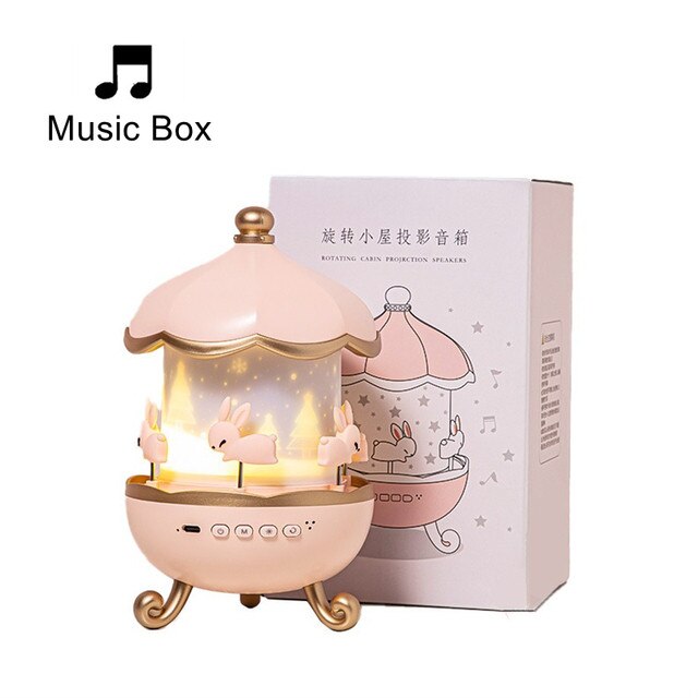 USB Rechargeable Starry Sky Projector Lamp Rotate Cabin Bedroom Unicorn Mermaid Stars Night Light Birthday Gifts for Girl Kids alfamoba