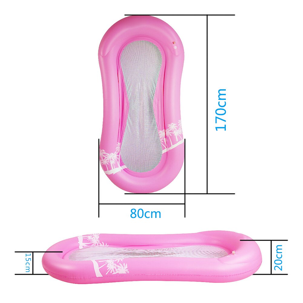 PVC Inflatable Floating Row Sunbath Bed Summer Swimming Pool Party Beach Water Lounger Chairs Pool Air Mattresses alfamoba