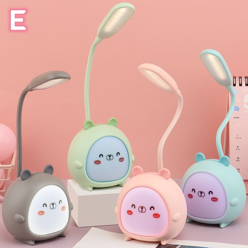 Cartoon Desk Lamp Eye Protection Energy-saving Reading Lamp USB Charging Sleeping Night Light LED Table Lamp for Kids Gift alfredo.barrella7