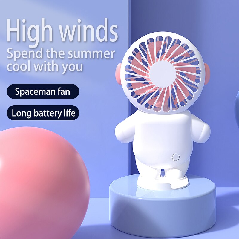 Portable Handheld Fan Cartoon Charging Model Large Wind Dormitory Student Office Worker Selling Like Hotcakes alfamoba