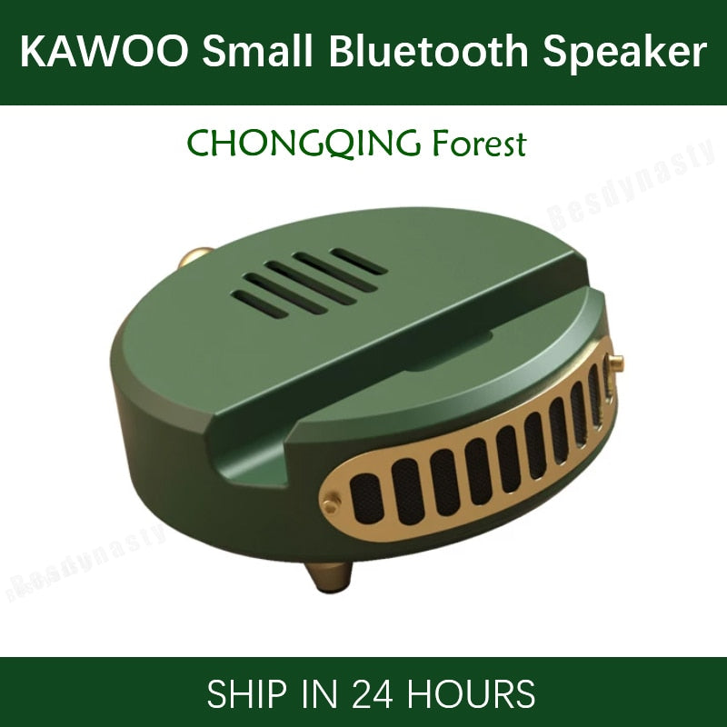 KAWOO Small Bluetooth Speaker CHONGQING Forest Home 2-in-1 Phone Holder Stereo Wireless Mini Speaker Retro Audio Player alfamoba