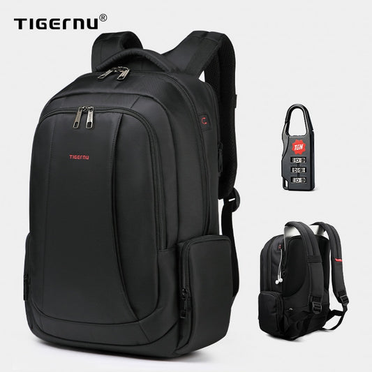 Tigernu Anti Theft Nylon 27L Men 15.6 inch Laptop Backpacks School Fashion Travel Backpacking Backpack Male Backpack For Laptop alfredo.barrella7