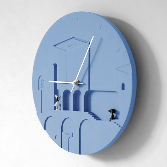 Creative Cement Wall Clock Modern Blue 3d Silent Watches Nordic Luxury Clocks Wall Home Decor Living Room Bedroom Gift Ideas alfamoba