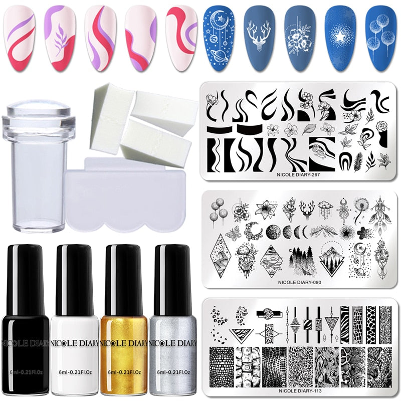 Nail Stamping Plates 12Pcs/Set (ND) alfamoba