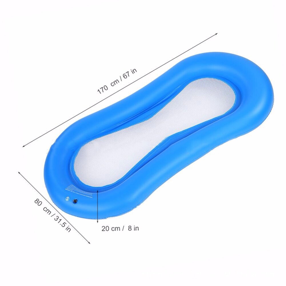 PVC Inflatable Floating Row Sunbath Bed Summer Swimming Pool Party Beach Water Lounger Chairs Pool Air Mattresses alfamoba