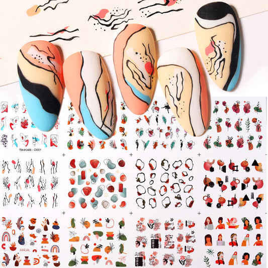 Nail Sticker 12Pcs/Set Artistic (New) alfamoba