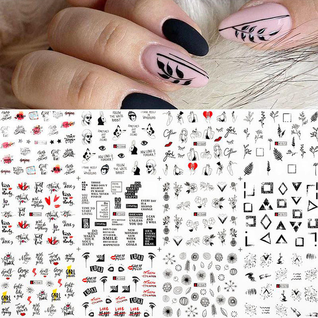 Nail Sticker 12Pcs/Set Artistic (New) alfamoba