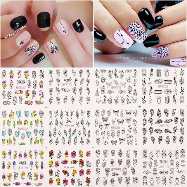 Nail Sticker 12Pcs/Set Artistic (New) alfamoba