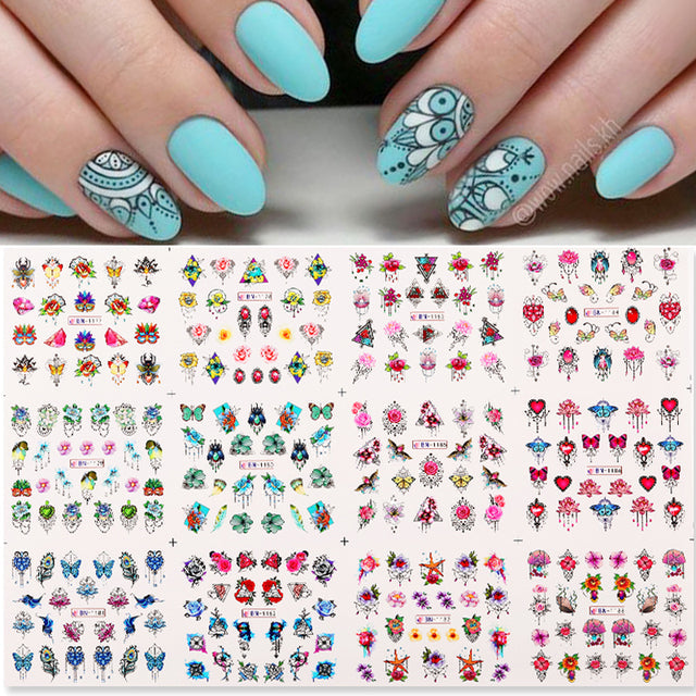 Nail Sticker 12Pcs/Set Artistic (New) alfamoba