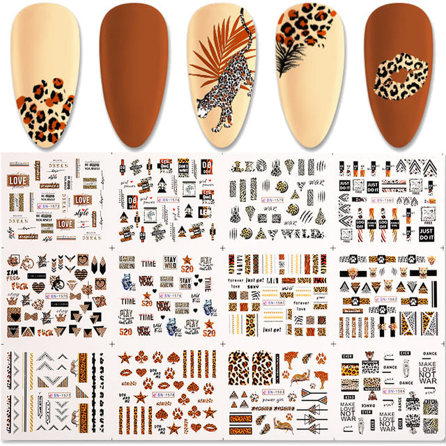 Nail Sticker 12Pcs/Set Artistic (New) alfamoba