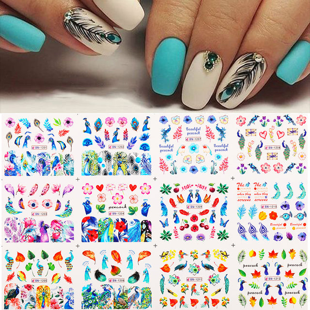 Nail Sticker 12Pcs/Set Artistic (New) alfamoba