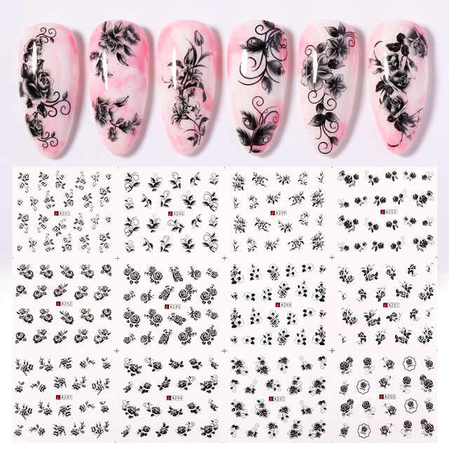 Nail Sticker 12Pcs/Set Artistic (New) alfamoba