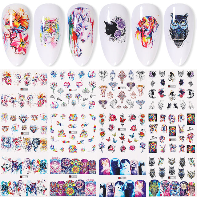 Nail Sticker 12Pcs/Set Artistic (New) alfamoba