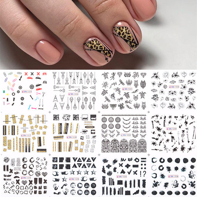 Nail Sticker 12Pcs/Set Artistic (New) alfamoba