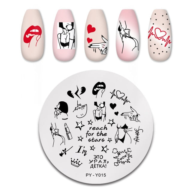 PICT YOU Nail Art Stamping Plates-3 alfamoba