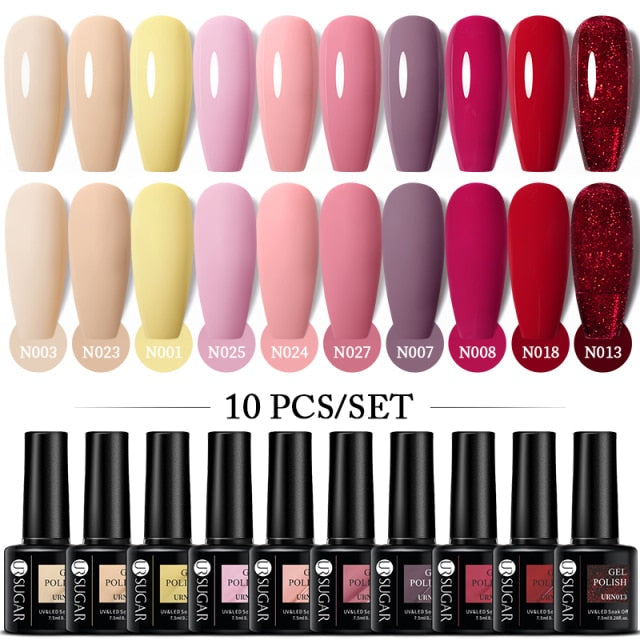 UR SUGAR Gel Nail Polish Set Neon - 10Pcs/set alfamoba