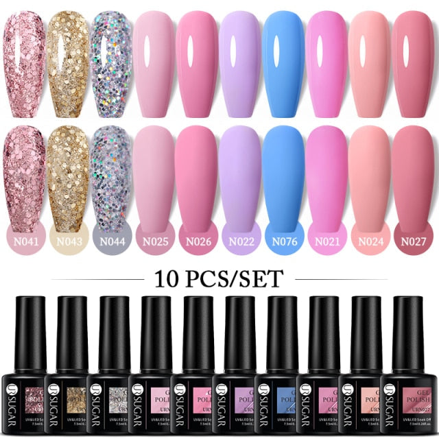 UR SUGAR Gel Nail Polish Set Neon - 10Pcs/set alfamoba