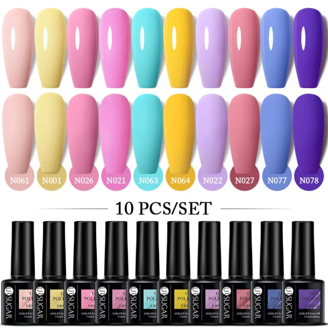 UR SUGAR Gel Nail Polish Set Neon - 10Pcs/set alfamoba