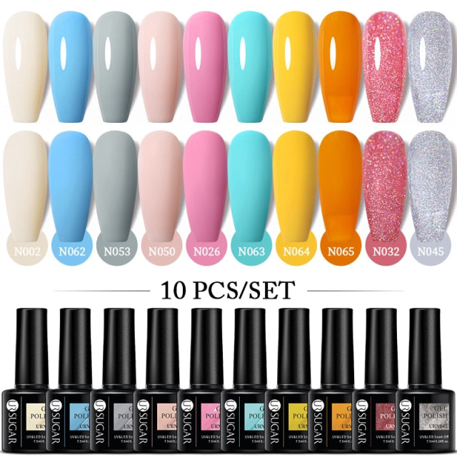 UR SUGAR Gel Nail Polish Set Neon - 10Pcs/set alfamoba