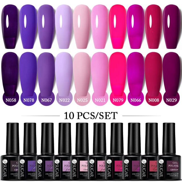 UR SUGAR Gel Nail Polish Set Neon - 10Pcs/set alfamoba