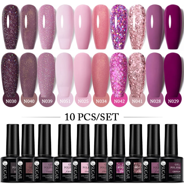 UR SUGAR Gel Nail Polish Set Neon - 10Pcs/set alfamoba