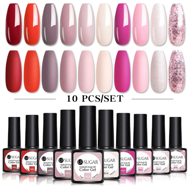 UR SUGAR Gel Nail Polish Set Neon - 10Pcs/set alfamoba