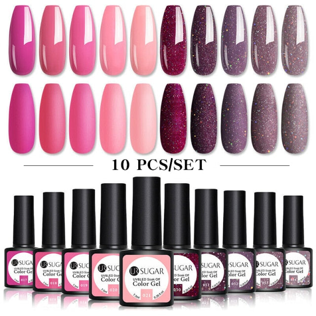 UR SUGAR Gel Nail Polish Set Neon - 10Pcs/set alfamoba