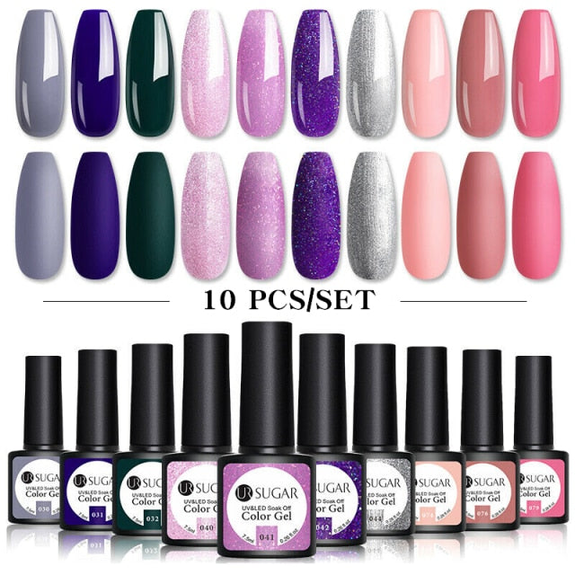 UR SUGAR Gel Nail Polish Set Neon - 10Pcs/set alfamoba