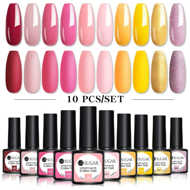 UR SUGAR Gel Nail Polish Set Neon - 10Pcs/set alfamoba