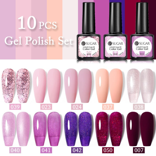 UR SUGAR Gel Nail Polish Set Neon - 10Pcs/set alfamoba