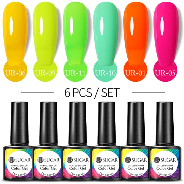 UR SUGAR Gel Polish Set -06/Pcs alfamoba