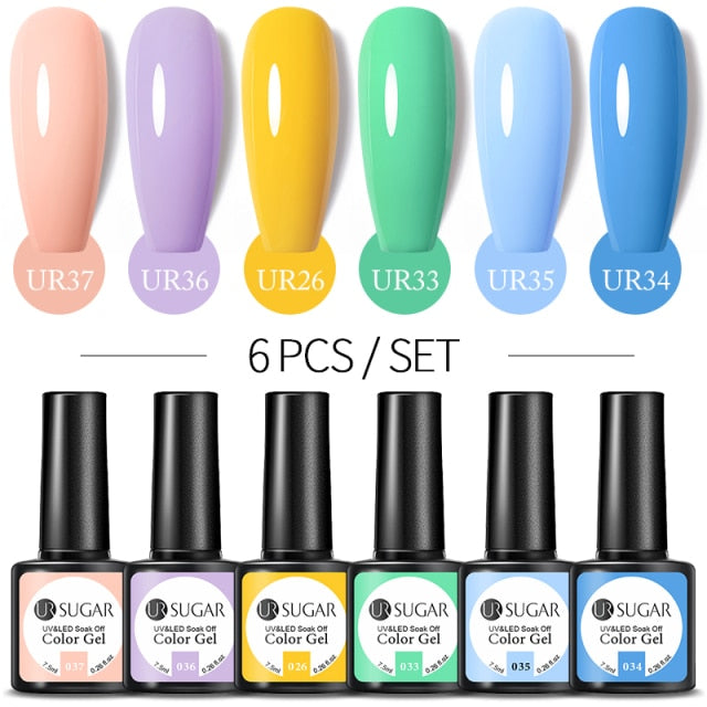 UR SUGAR Gel Polish Set -06/Pcs alfamoba