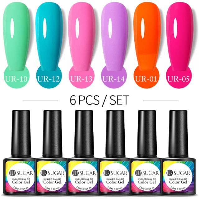 UR SUGAR Gel Polish Set -06/Pcs alfamoba