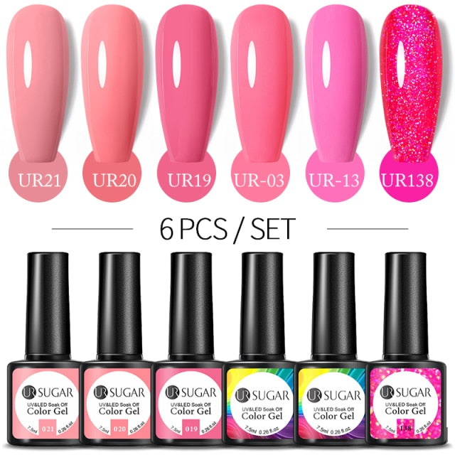 UR SUGAR Gel Polish Set -06/Pcs alfamoba