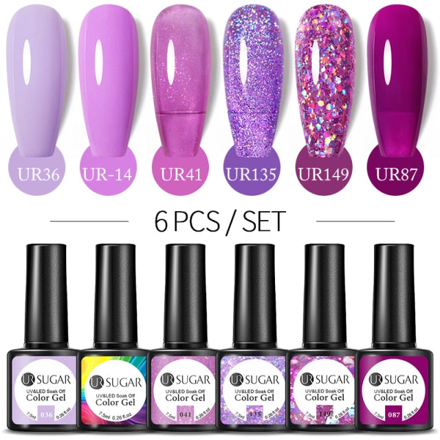 UR SUGAR Gel Polish Set -06/Pcs alfamoba