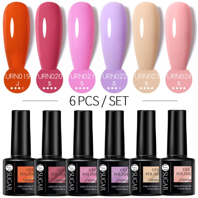 UR SUGAR Gel Polish Set -06/Pcs alfamoba