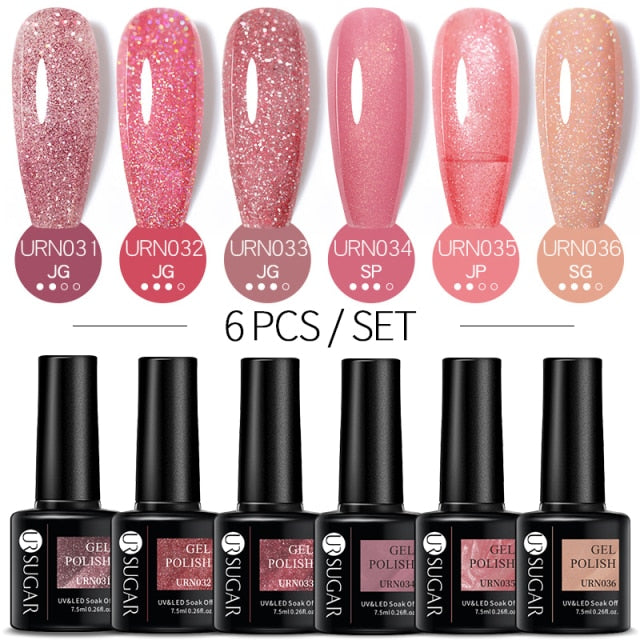 UR SUGAR Gel Polish Set -06/Pcs alfamoba