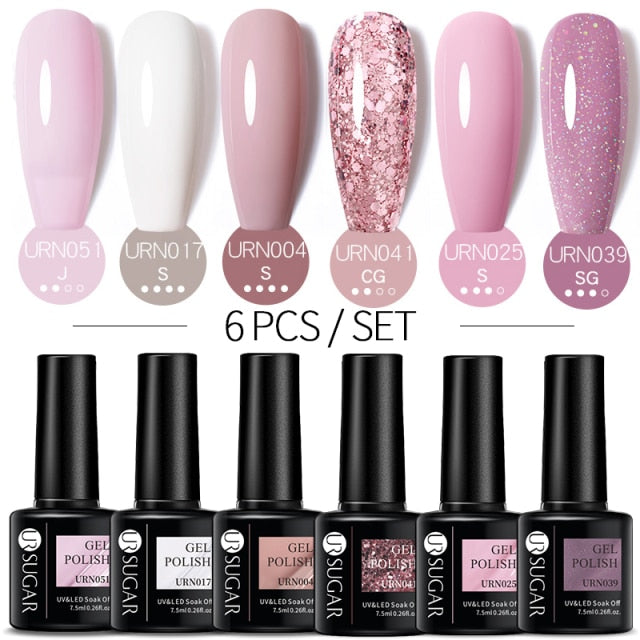 UR SUGAR Gel Polish Set -06/Pcs alfamoba