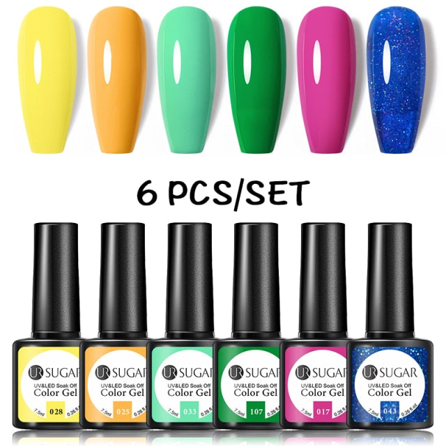 UR SUGAR Gel Polish Set -06/Pcs alfamoba